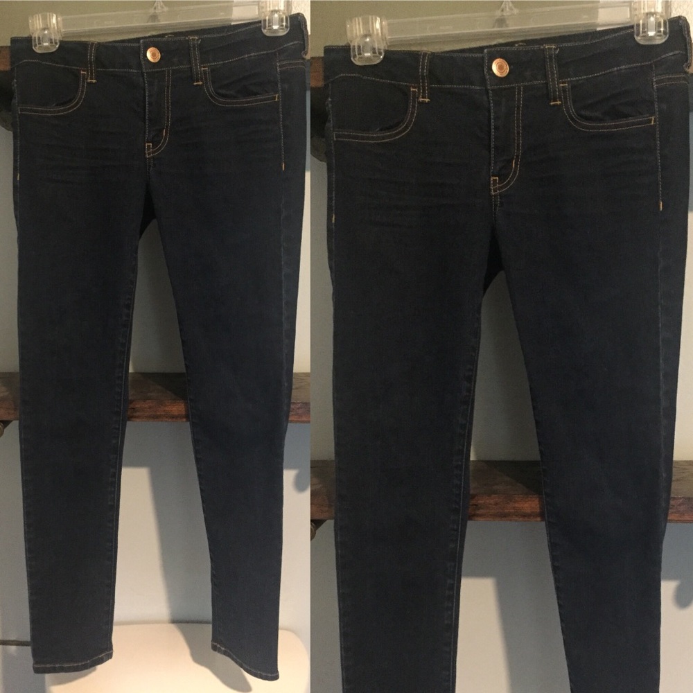 AE. Sz8. Reg. Jegging. Dark wash. Jeans.